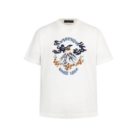 루이비통 남성 라운드 반팔 티셔츠 - Louis vuitton Mens Round Tshirt - lvc8017x