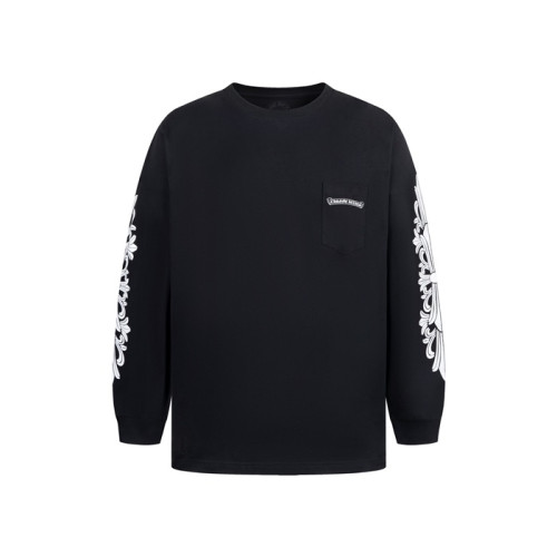 크롬하츠 남성 라운드 긴팔티 - Chrome Hearts Mens Round Tshirt - chc8021x
