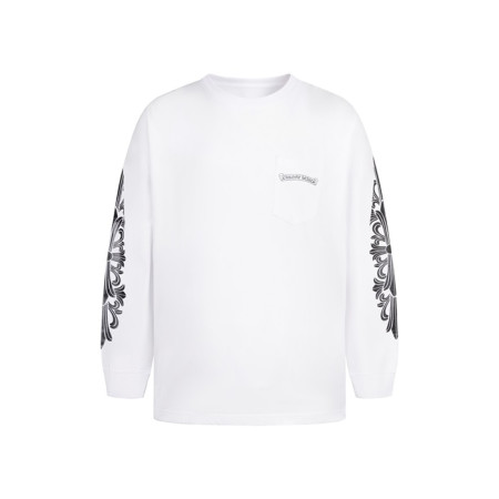 크롬하츠 남성 라운드 긴팔티 - Chrome Hearts Mens Round Tshirt - chc8022x