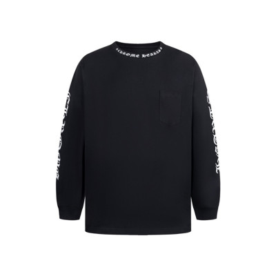 크롬하츠 남성 라운드 긴팔티 - Chrome Hearts Mens Round Tshirt - chc8023x