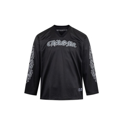 크롬하츠 남성 브이넥 긴팔티 - Chrome Hearts Mens V-neck Tshirt - chc8050x