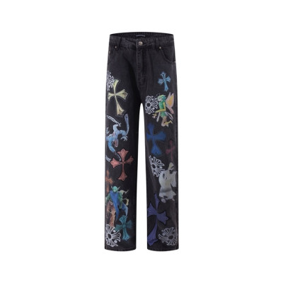 크롬하츠 남성 클래식 청바지 - Chrom Hearts Mens Classic Jeans - chc8061x