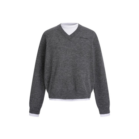 미우미우 남/녀 브이넥 니트웨어 - Miumiu Unisex V-neck Knitwear - mic8069x