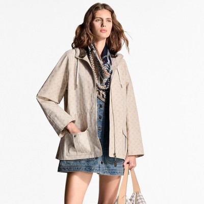 루이비통 여성 모노그램 후디드 파카 - Louis vuitton Womens Monogram Hooded Parka - lvc8048x