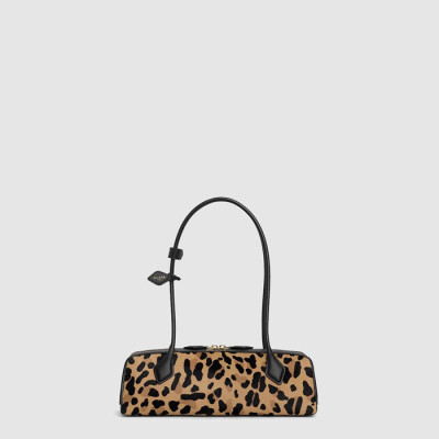 알라이아 여성 레오파드 헤어카프 Le Teckel 미디엄 백 - Alaia Womens Leopard-print Hair Calfskin Le Teckel Medium Bag - alb9760x