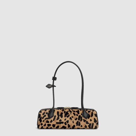 알라이아 여성 레오파드 헤어카프 Le Teckel 미디엄 백 - Alaia Womens Leopard-print Hair Calfskin Le Teckel Medium Bag - alb9760x
