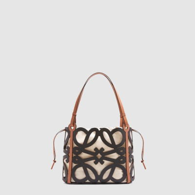 로에베 여성 스몰 아나그램 컷아웃 토트백 - Loewe Womens Small Anagram Cutout Tote Bag - lob9815x