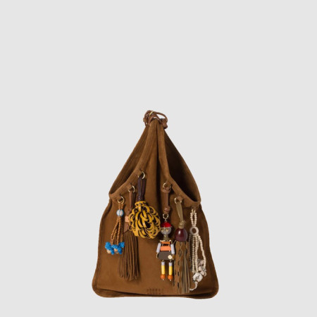 미우미우 여성 트릭 장식 스웨이드 백 - Miumiu Womens Trick-embellished Suede Bag - mib9842x