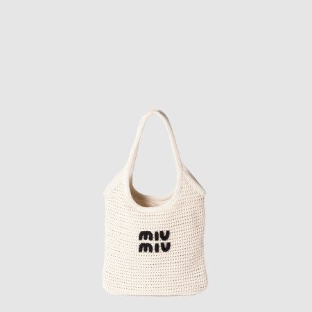 미우미우 여성 아이비 라피아 우븐 토트 백 - Miumiu Womens Ivy Raffia Woven Tote Bag - mib9868x