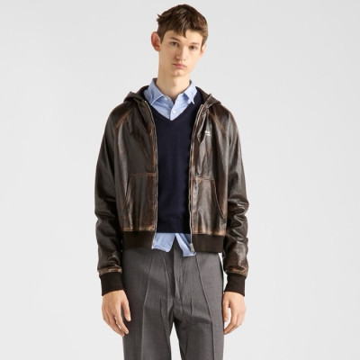프라다 남성 가죽 자켓 - Prada Mens Leather Jacket - prc8246x
