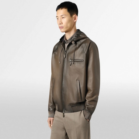 벨루티 남성 가죽 자켓 - Berluti Mens Leather Jackets - bec8248x