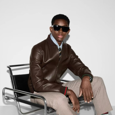 구찌 남성 가죽 자켓 - Gucci Mens Leather Jacket - guc8258x