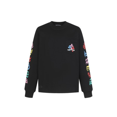 크롬하츠 남성 라운드 긴팔티 - Chrome Hearts Mens Round Tshirt - chc8409x
