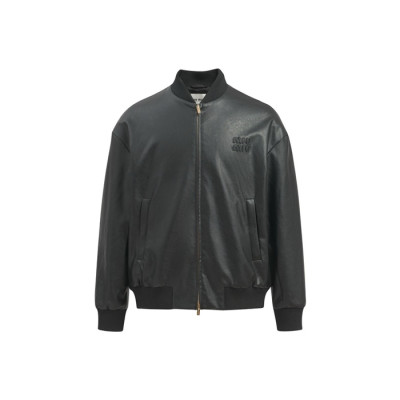 미우미우 남성 가죽 자켓 - Miumiu Mens Leather Jacket - mic8433x