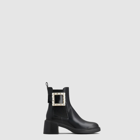 로저비비에 여성 비브 레인저스 스트라스 버클 첼시 앵클 부츠 - Roger Vivier Womens Viv Rangers Strass Buckle Chelsea Ankle Boots - vis8195x