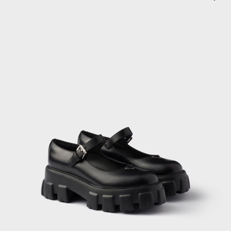 프라다 여성 브러시드 가죽 모놀리스 메리 제인 - Prada Womens Brushed Leather Monolith Mary Jane - prs8219x