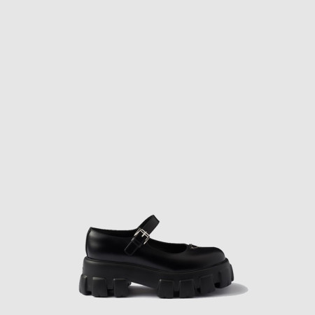 프라다 여성 브러시드 가죽 모놀리스 메리 제인 - Prada Womens Brushed Leather Monolith Mary Jane - prs8219x