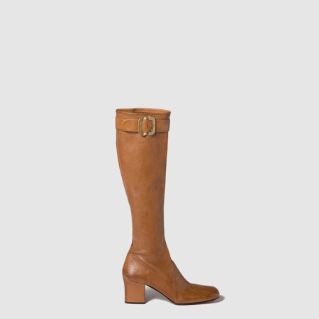 미우미우 여성 버클 장식 나파 가죽 부츠 - Miumiu Womens Buckle-embellished Nappa Leather Boots - mis8237x