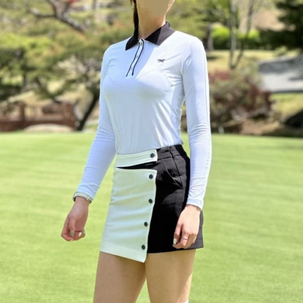 PXG 여성 베이직 쿨 슬리브 긴팔 티셔츠 - gol1855x