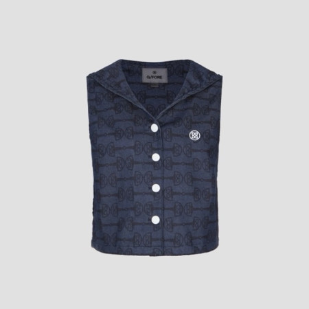 [G/FORE] 지포어 여성 데님 세일러 베스트 - gol1860x