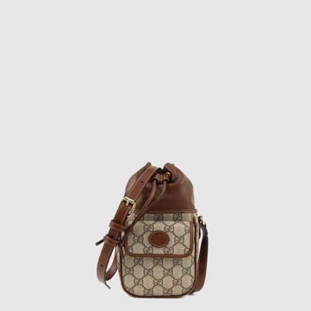 구찌 여성 인터로킹 GG 미니 버킷백 - Gucci Womens Interlocking GG Mini Bucket Bag - gub10035x