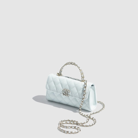 샤넬 여성 체인 플랩 폰 홀더 - Chanel Womens Chain Flap Phone Holder - chb10168x