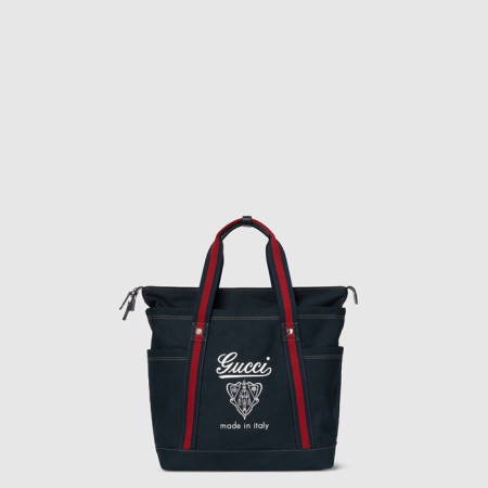 구찌 남성 프린트 캔버스 라지 토트백 - Gucci Mens Printed Canvas Large Tote Bag - gub10178x