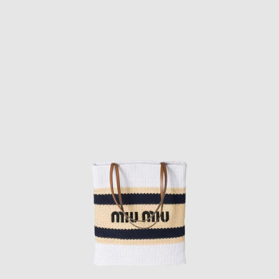 미우미우 여성 크로셰 토트백 - MiuMiu Womens Crochet Tote Bag - mib10269x