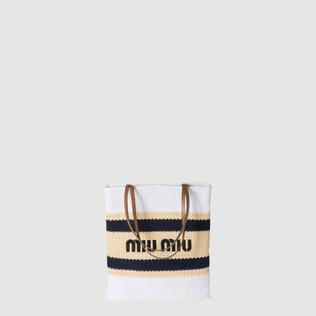 미우미우 여성 크로셰 토트백 - MiuMiu Womens Crochet Tote Bag - mib10269x
