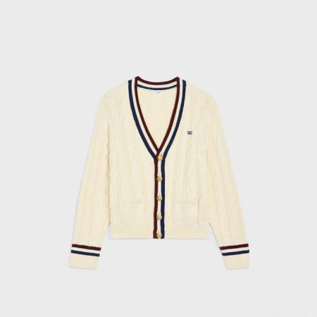 셀린느 남/녀 브이넥 가디건 - Celine Unisex V-neck Cardigan - cec8449x