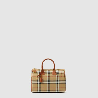 버버리 여성 미디엄 체크 볼링 백 - Burberry Womens Medium Check Bowling Bag - bub10470x