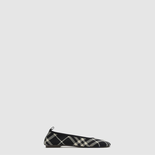 버버리 여성 체크 니트 베이비 발레리나 - Burberry Womens Check Knit Baby Ballerina - bus8313x
