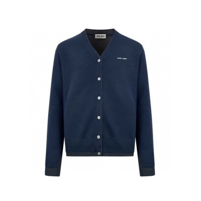 미우미우 남성 브이넥 가디건 - Miumiu Mens V-neck Cardigan - mic8470x