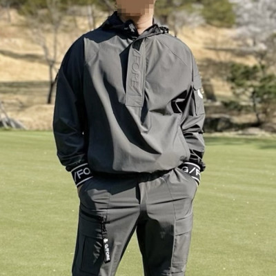 [G/FORE] 지포어 남성 아노락 윈드브레이커 & 카고팬츠 세트 - gol1880x