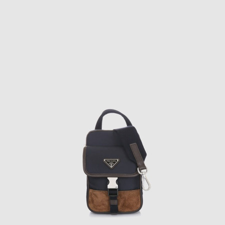 프라다 남성 가죽 스마트폰 케이스 2ZH194 - Prada Mens Leather Smartphone Case - prb10640x