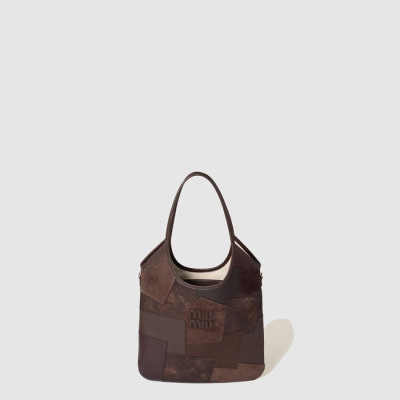 미우미우 여성 아이비 가죽 패치워크 백 - Miumiu Womens Ivy Leather Patchwork Bag - mib11003x