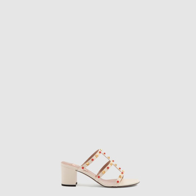 발렌티노 여성 락스터드 슬라이드 샌들 - Valentino Womens Rockstud Slide Sandals- vas8464x