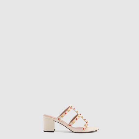 발렌티노 여성 락스터드 슬라이드 샌들 - Valentino Womens Rockstud Slide Sandals- vas8464x