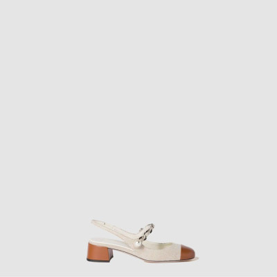 미우미우 여성 가죽 슬링백 펌프스 - Miu Miu Womens Leather Slingback Pumps - mis8477x