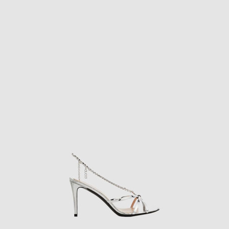 구찌 여성 크리스털 체인 샌들 - Gucci Womens Crystal Chain Sandals - gus8489x