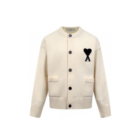 아미 남/녀 라운드 가디건 - Ami Unisex Round Cardigan - amc8507x