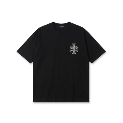 크롬하츠 남성 라운드 반팔티 - Chrome Hearts Mens Round Tshirt - chc8655x