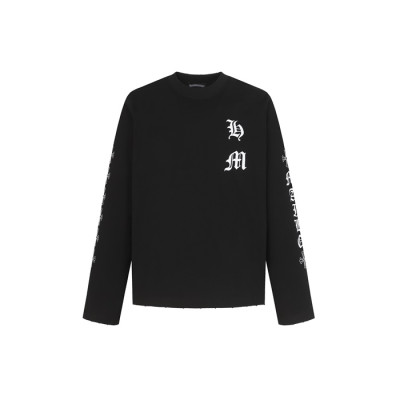 크롬하츠 남성 라운드 긴팔티 - Chrome Hearts Mens Round Tshirt - chc8657x