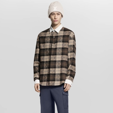 루이비통 남성 체크 셔츠 - Louis vuitton Mens Flanner Shirts - lvc8684x