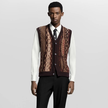 루이비통 남성 브이넥 베스트 - Louis vuitton Mens V-neck Vest - lvc8705x