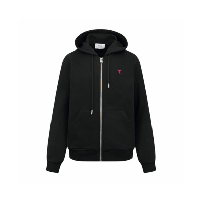 아미 남성 집업 후디 - Ami Mens Zip-up Hoodie - amc8748x