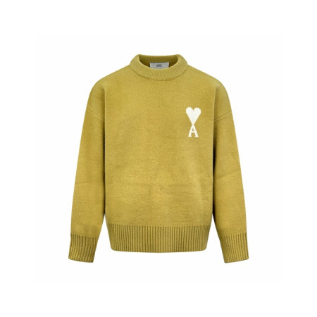 아미 남/녀 라운드 니트 - Ami Unisex Round Knitwear - amc8801x