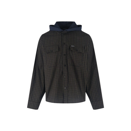 발렌시아가 남성 체크 후드티 - Balenciaga Mens Flanner Hoodie - bac8890x