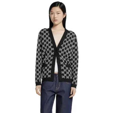 구찌 여성 양면 브이넥 가디건 - Gucci Womens V-neck Cardigan - guc8905x