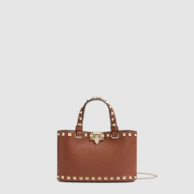 발렌티노 여성 락스터드 그레이니 미니 쇼퍼 백 - Valentino Womens Rockstud Grainy Mini Shopper Bag - vab11297x